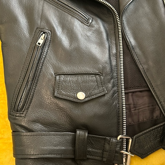 Women’s leather motorcycle jacket - Picture 5 of 16